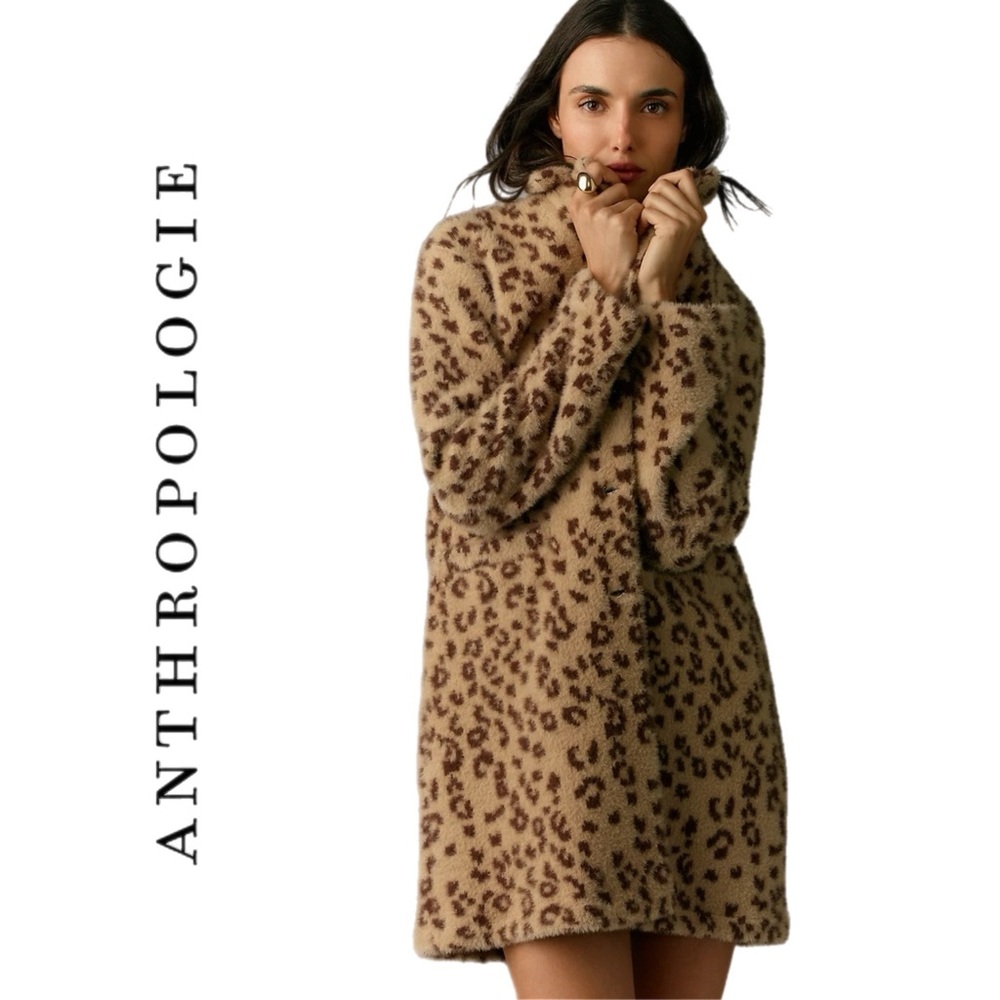 Anthropologie Sanctuary Hometown Leopard Knit Coat - Picture 2 of 11